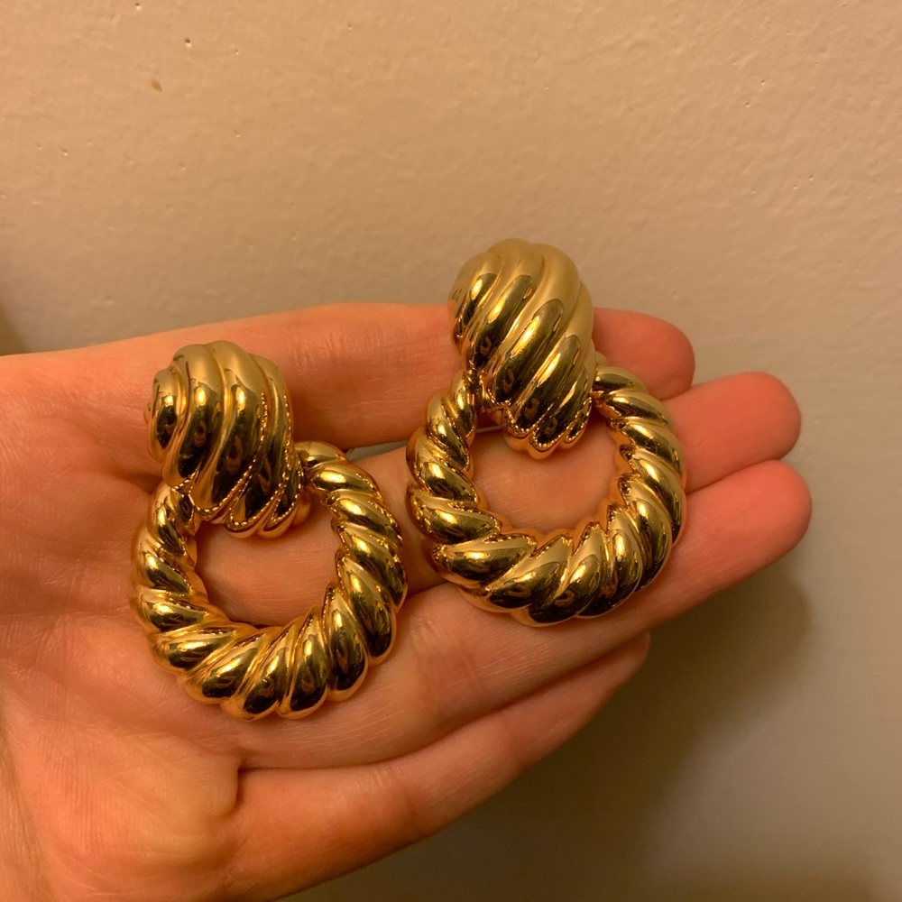 LAST CHANCE ✔️ Wow ✨ Ciner Doorknocker Earrings Vintage Gorgeous